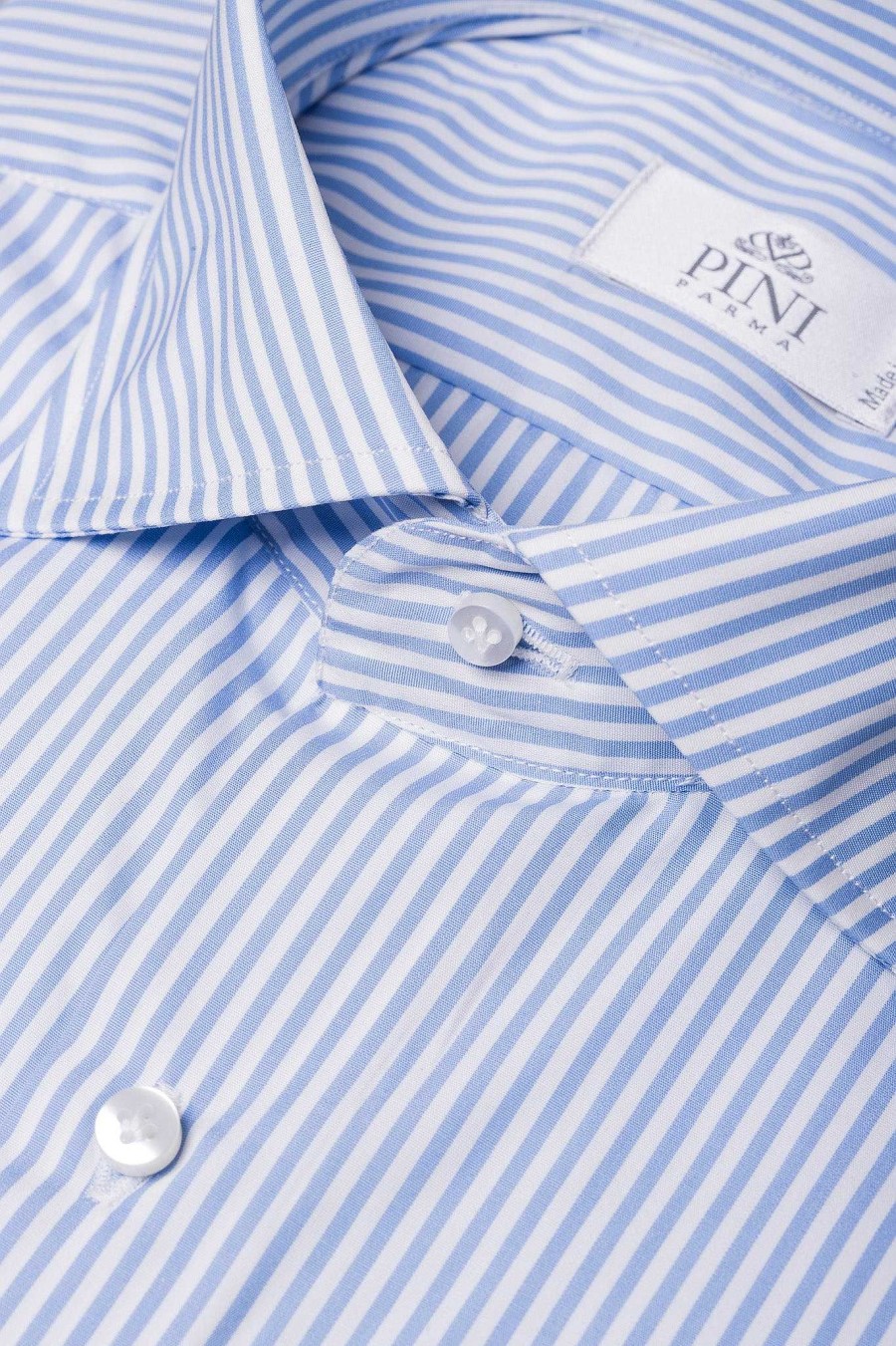 Button down light blue striped shirt ”Sartoriale collection”- Made In